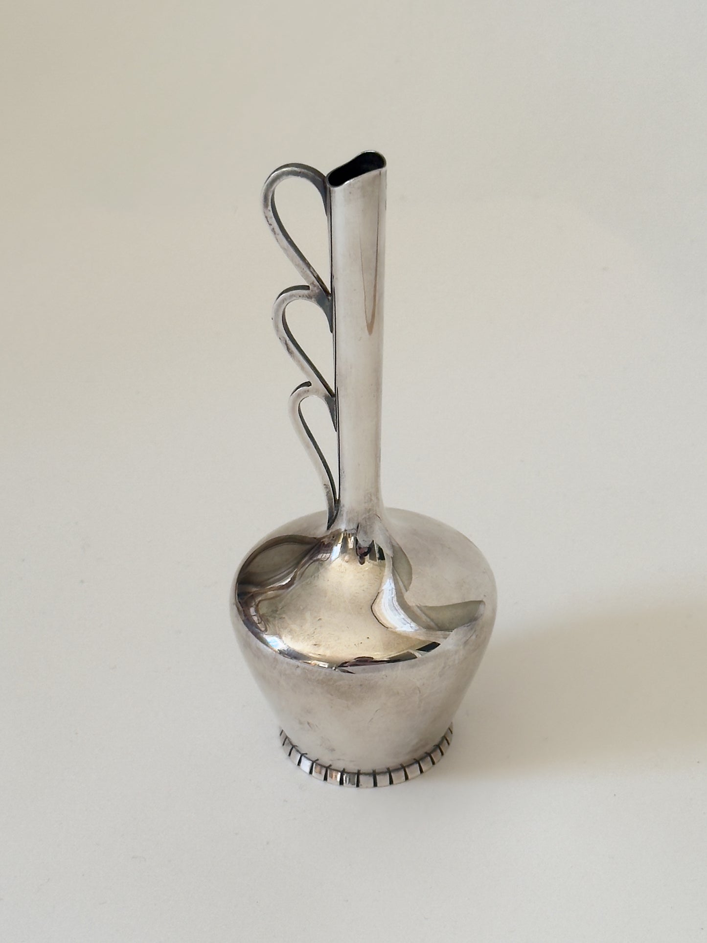 Art Deco Sterling Silver Orchid Vase by Hugo Grühn, 1930s