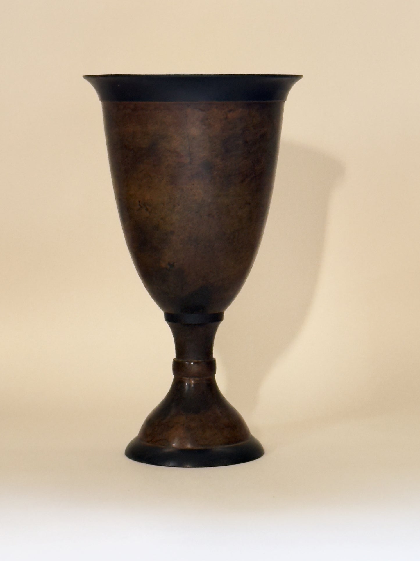 Patinated Bronze and Brass Vase, c. 1950s