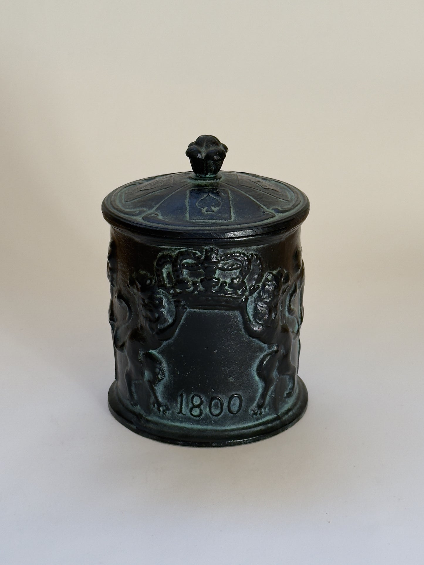 Antique Cast Iron Tobacco Jar II