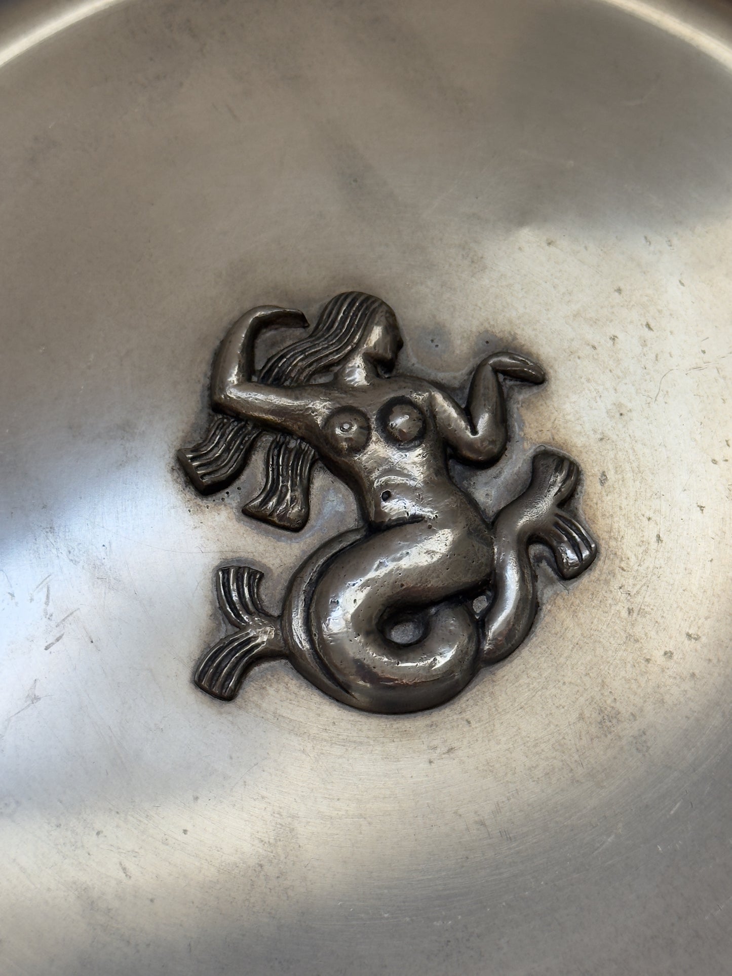 Art Deco Pewter Wall Plate by Harald Linder