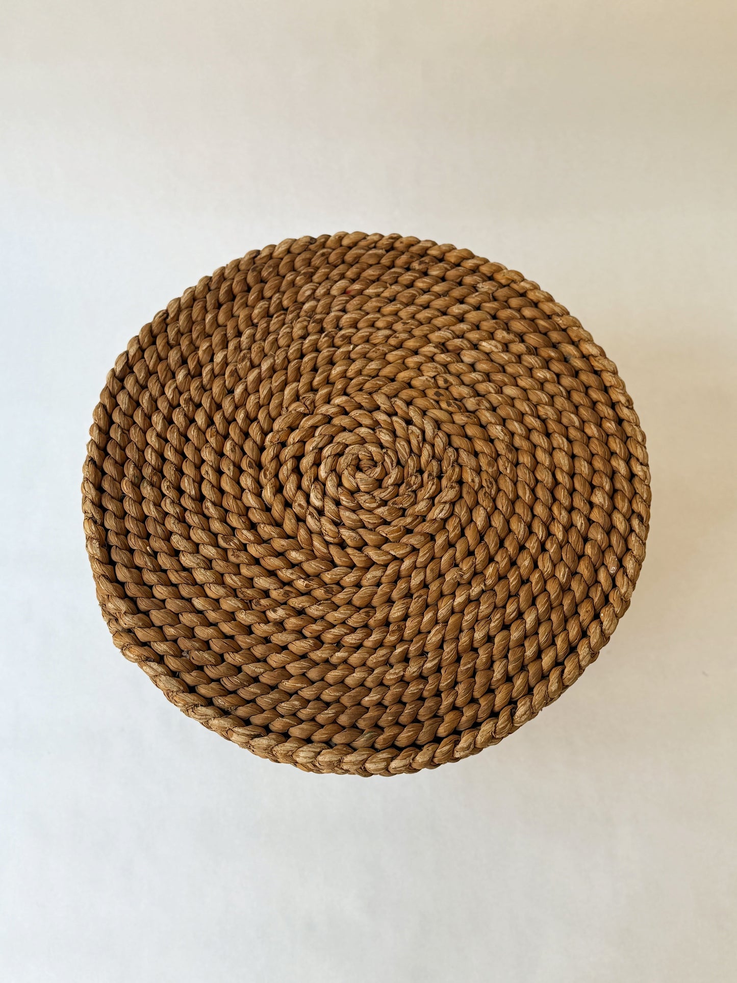 Mid-Century French Rope and Oak Coffee Table, 1950s