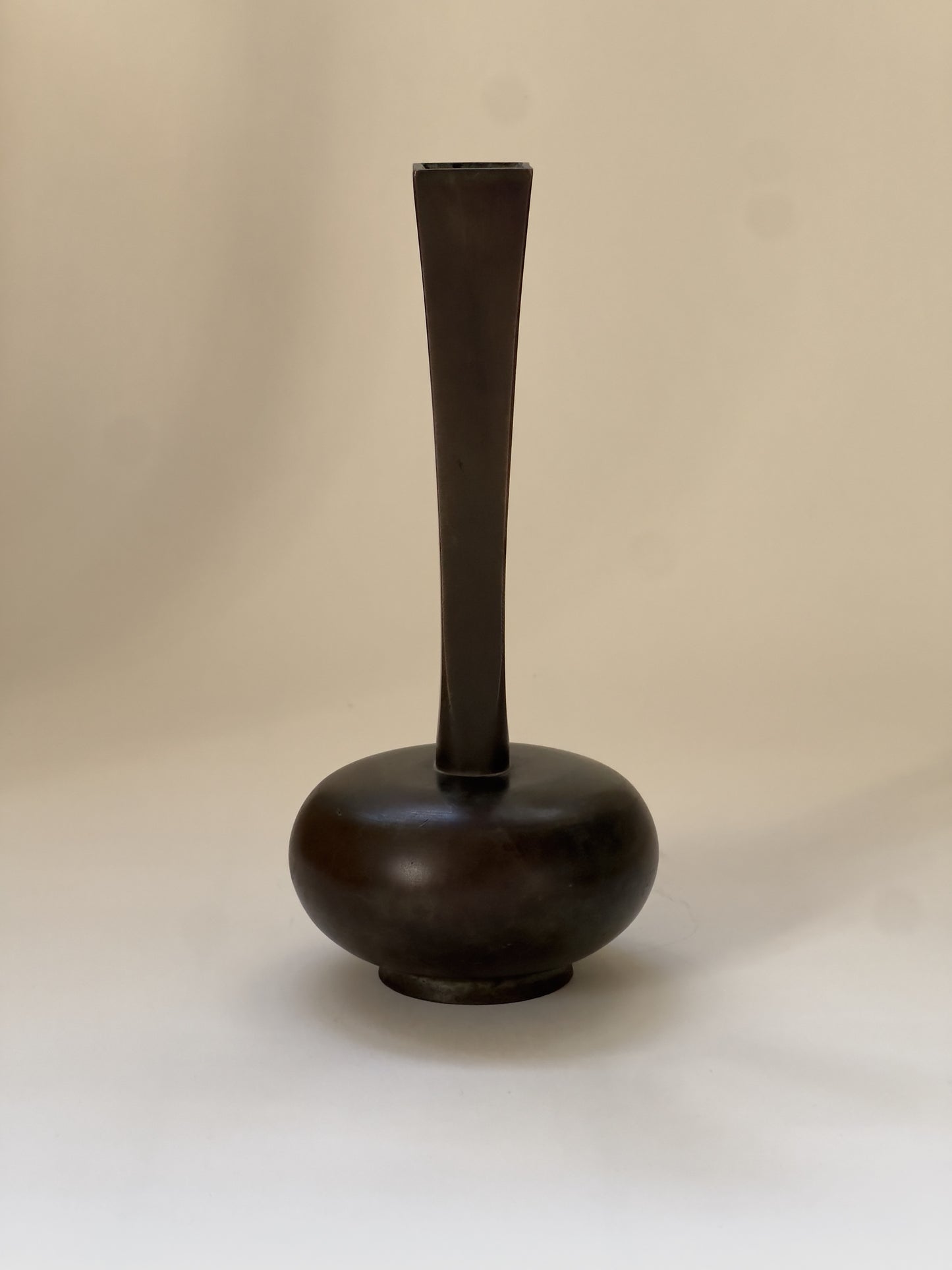 Patinated Bronze Vase by GAB