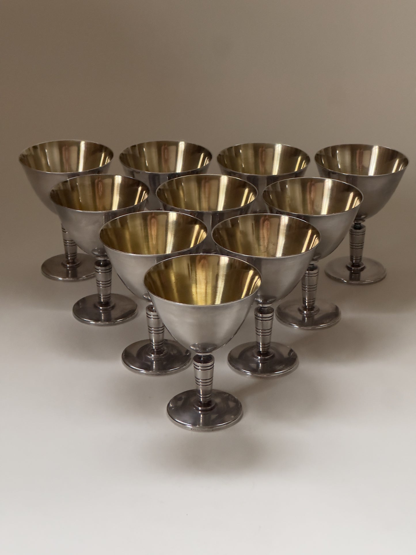 Set of 10 GAB Cocktail glasses