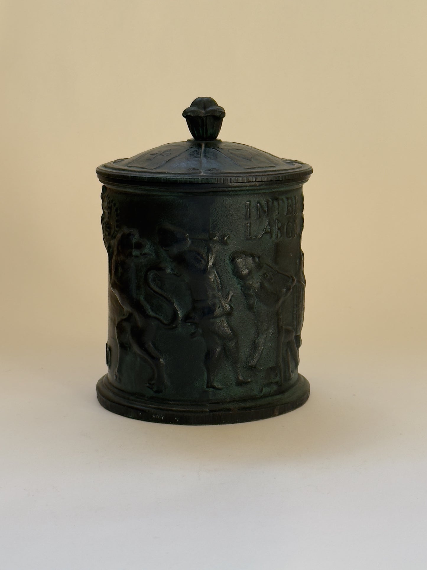 Antique Cast Iron Tobacco Jar I