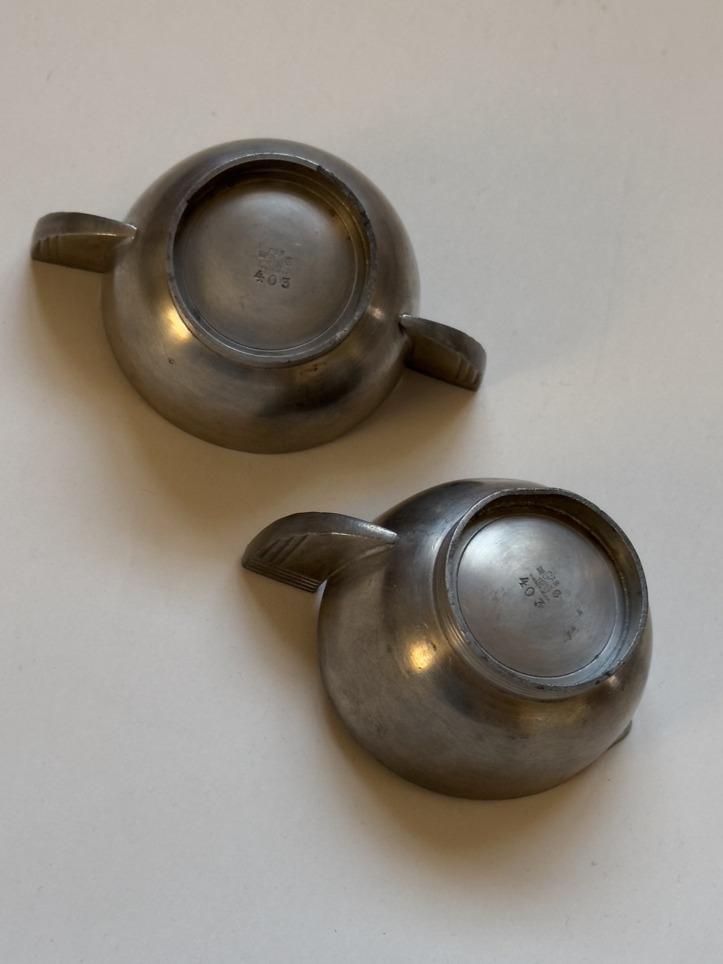GAB Art Deco Sugar Bowl Creamer Set