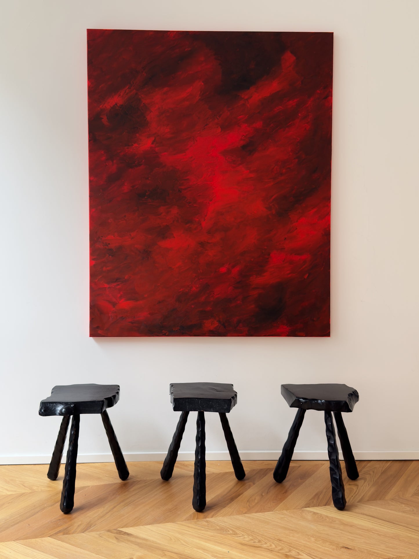 Trio of Brutalist Stools