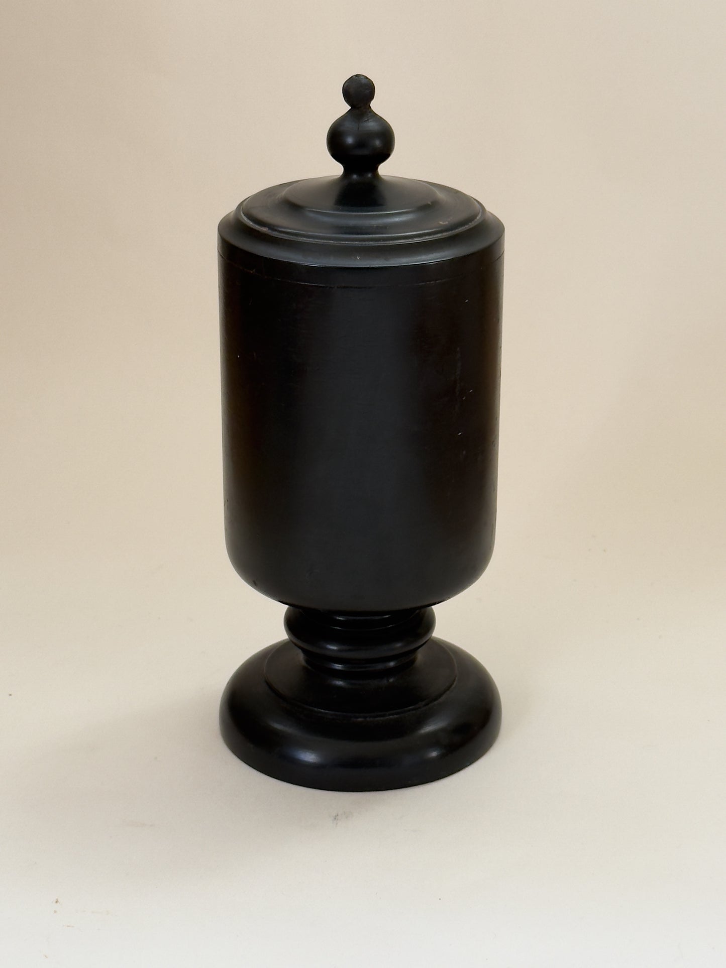 Antique Wooden Lidded Vessel, 1897