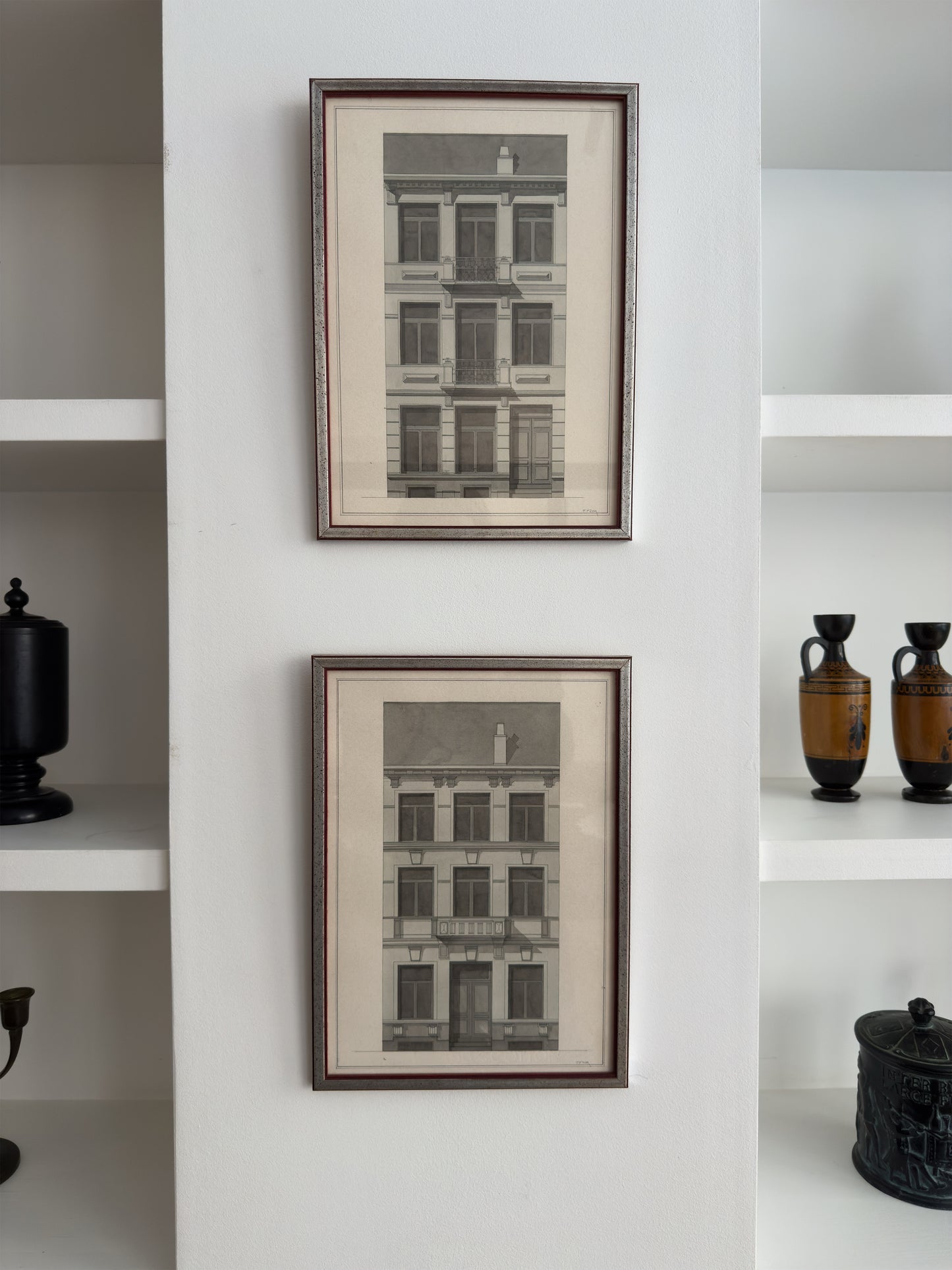 Pair of Architectural Watercolors