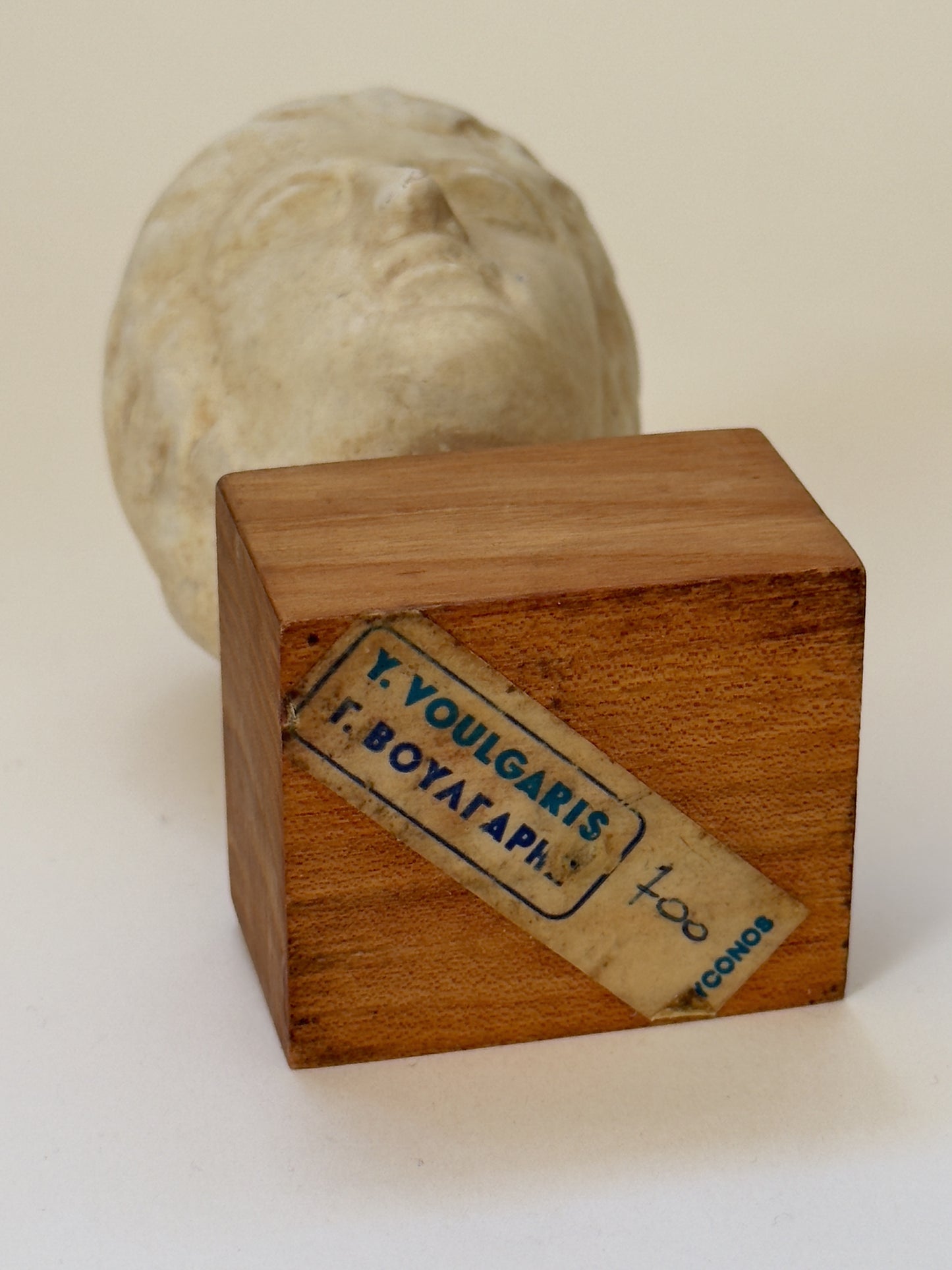 Small Bust on Wooden Base