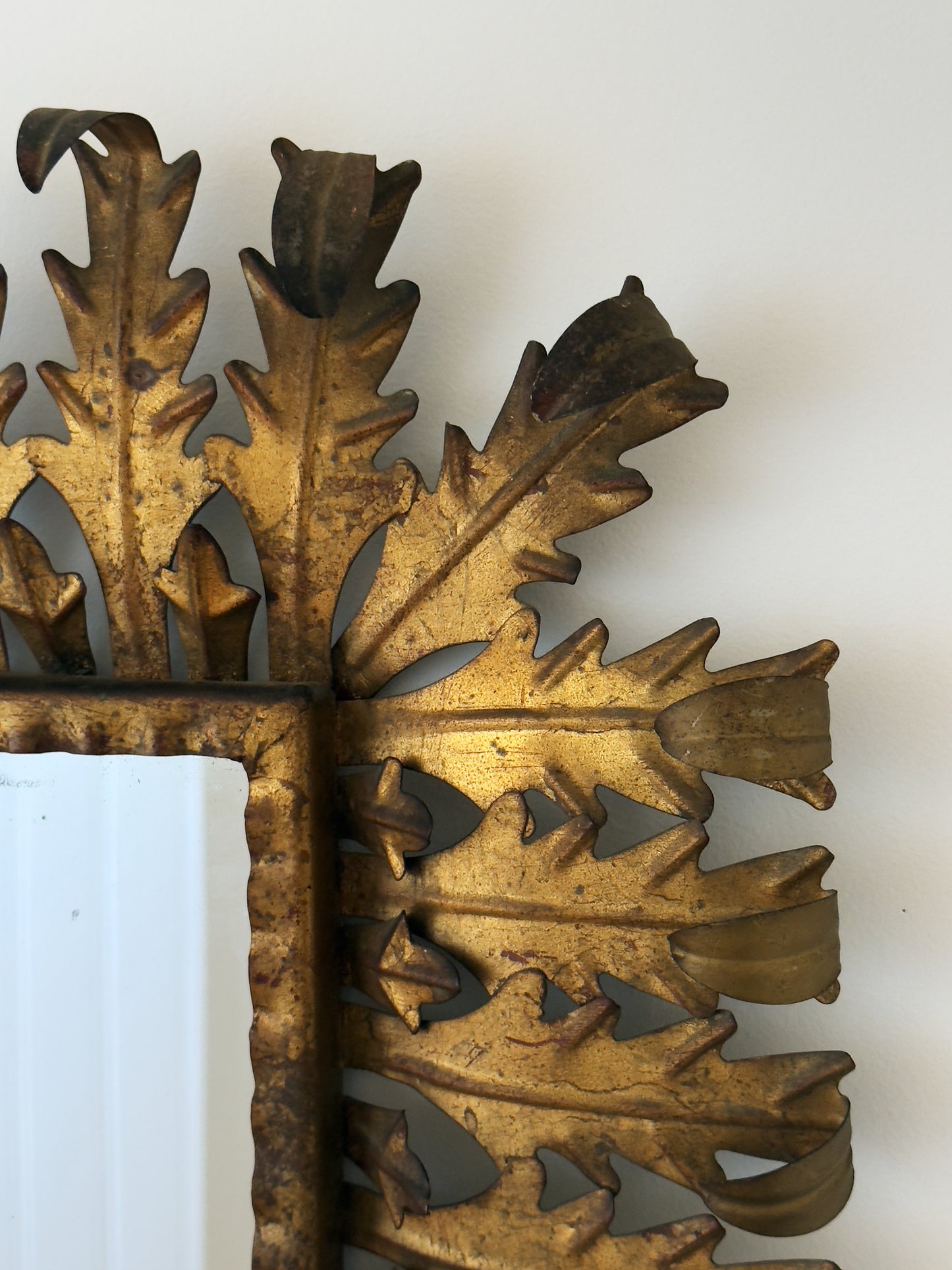 Gilded Oak Leaf Mirror, 1960s