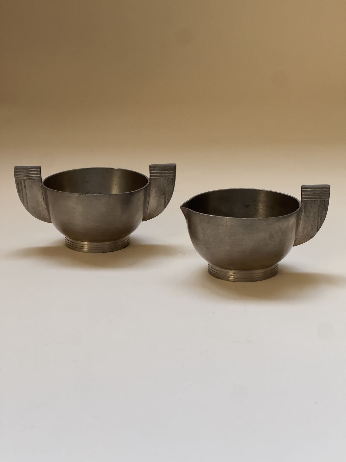 GAB Art Deco Sugar Bowl Creamer Set
