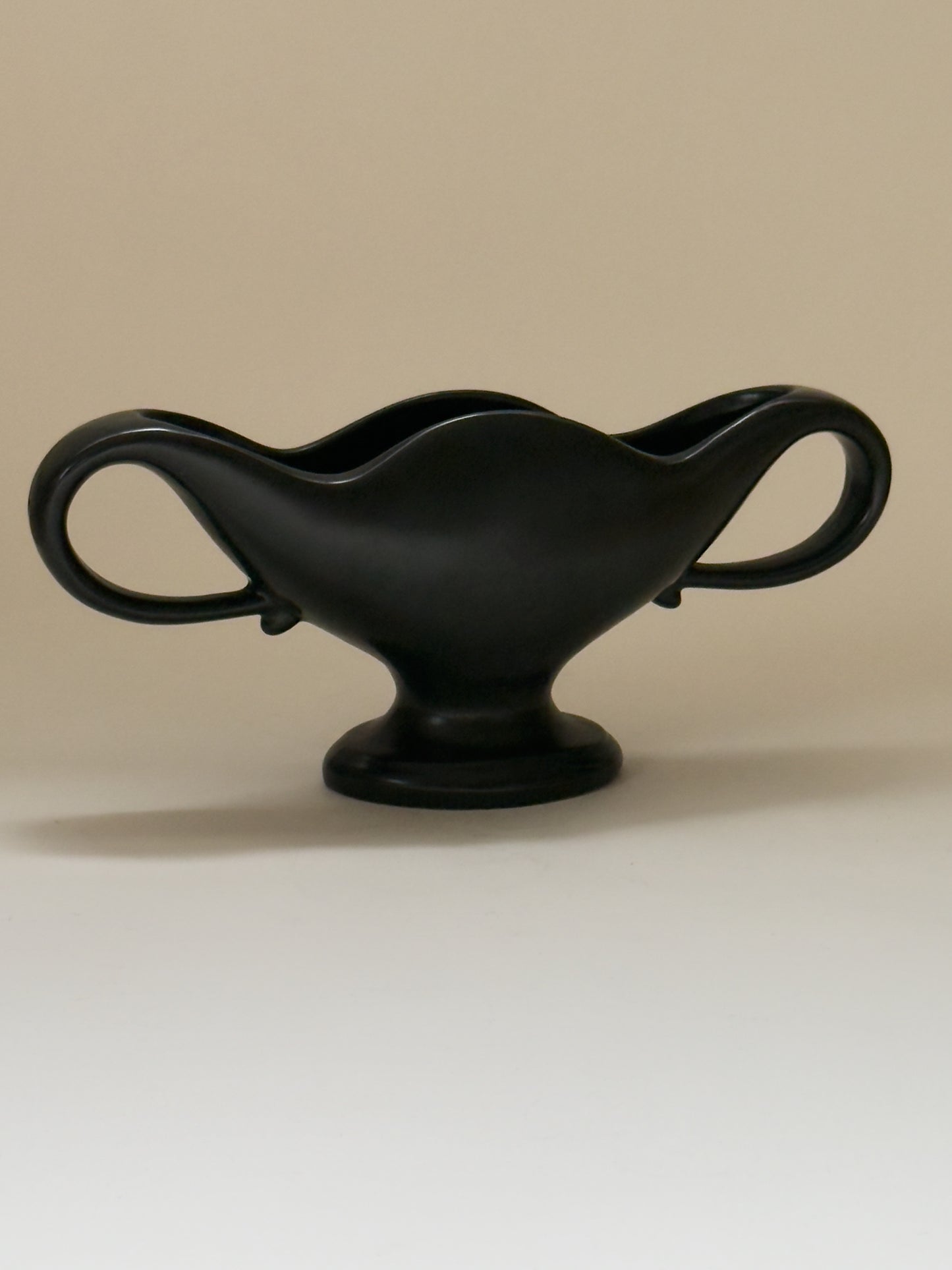 Fulham Pottery Mantle Vase in Black, 1930s