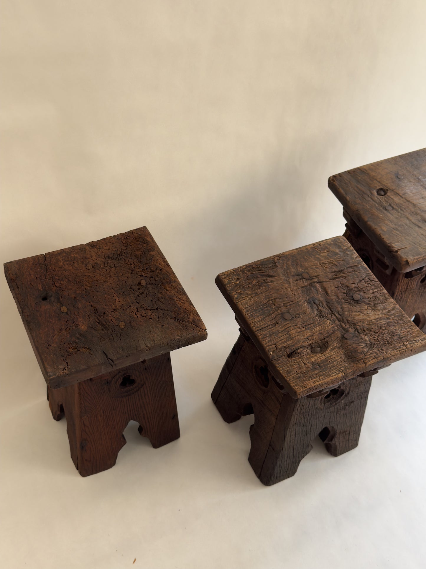 Trio of Neo-Gothic Stools