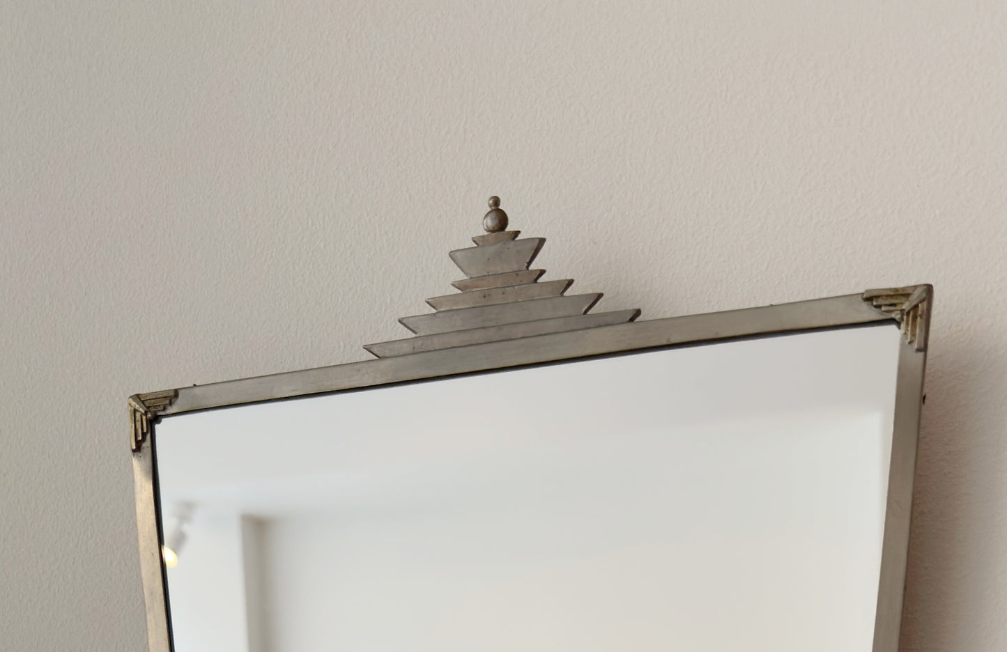 Art Deco Mirror in Pewter