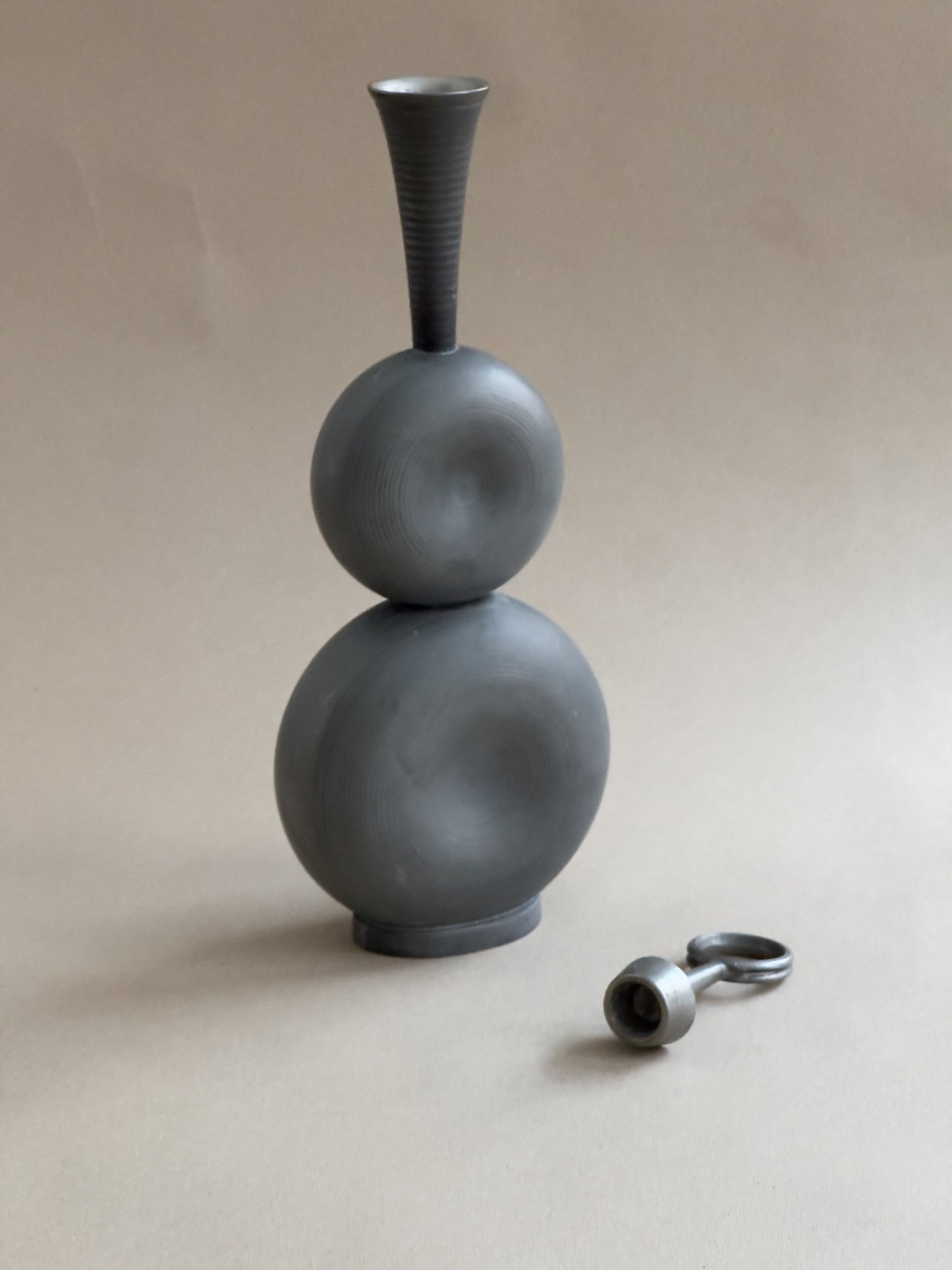 Modernist Pewter Decanter