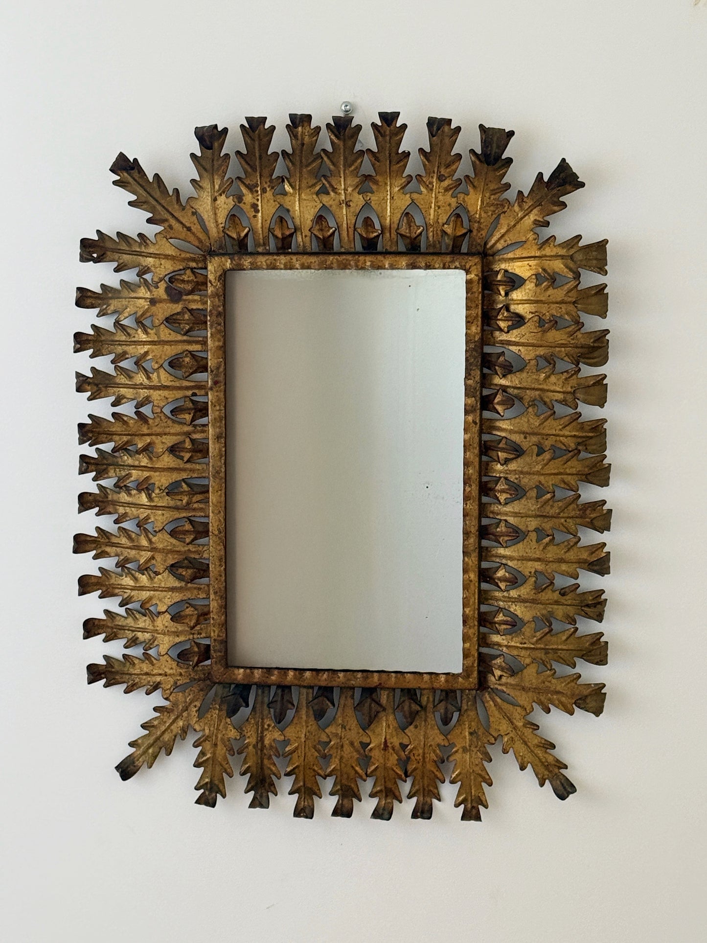 Gilded Oak Leaf Mirror, 1960s