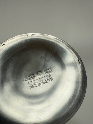 Sculptural Pewter Vase by Ernst Svedbom, 1968