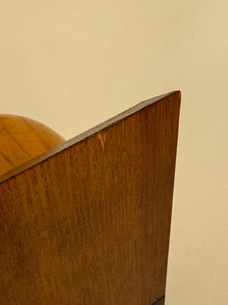 Pair of Mid-Century Wooden Bookends with Sculptural Spheres