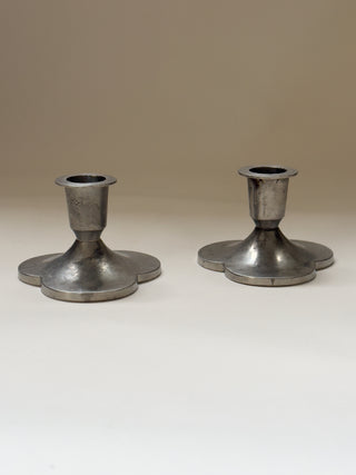 Pair of Pewter Candlesticks by Just Andersen