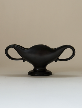 Fulham Pottery Mantle Vase in Black, 1930s