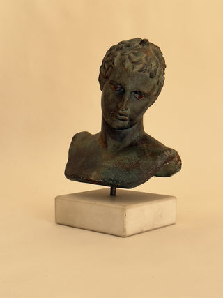 Clay Bust on Marble Base