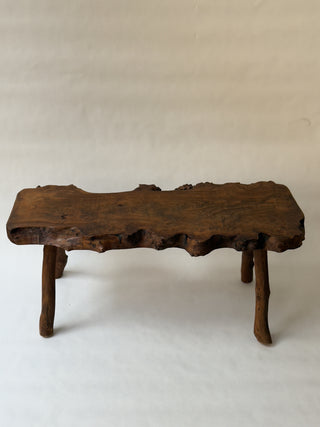 1950s French Brutalist Elm Table