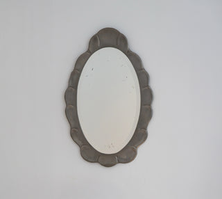 Jugend–Art Deco Pewter Mirror