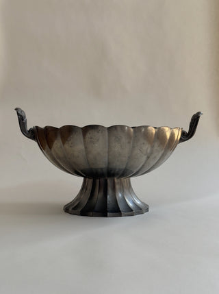 Swedish Grace Pewter Bowl on Foot, J.L. Hultman, c. 1930s