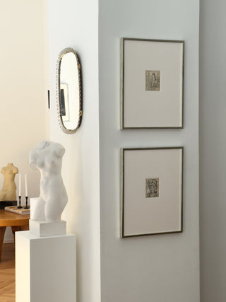 Framed Duo of Iconological Figures