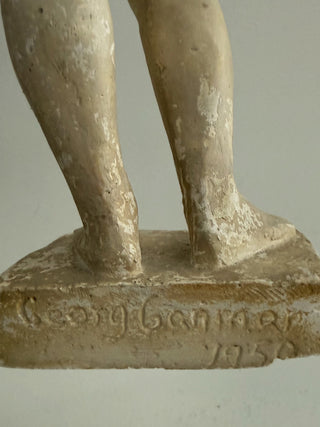 Standing Nude, Plaster Sculpture by Georg Ganmar