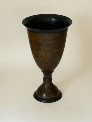 Patinated Bronze and Brass Vase, c. 1950s