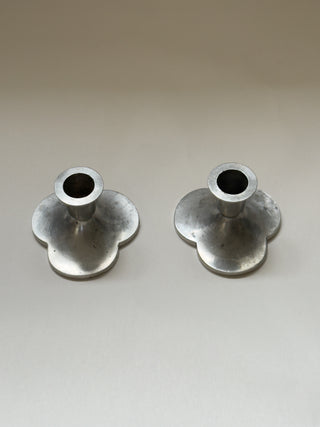 Pair of Pewter Candlesticks by Just Andersen