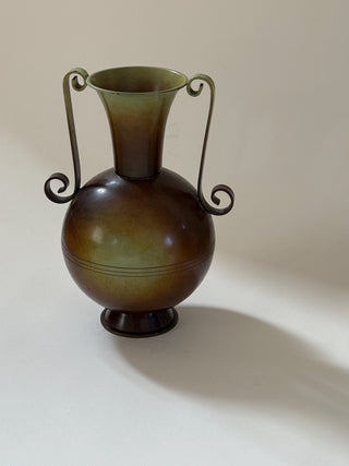 Art Deco Bronze Vase with Handles