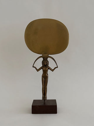 Bronze Sculpture of Isis Holding a Mirror