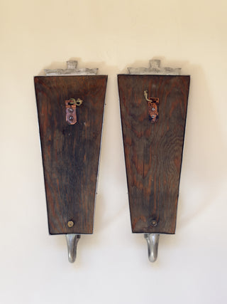 Pair of Swedish Grace Pewter Mirror Sconces, 1930s – Attributed to CG Hallberg