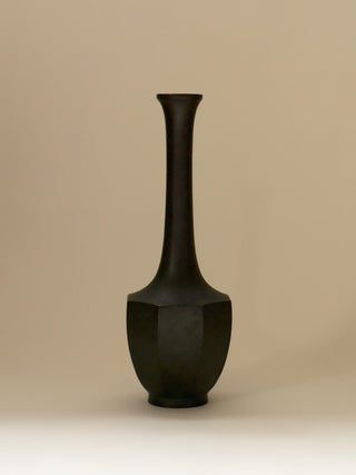 Octagonal Japanese Bronze Vase