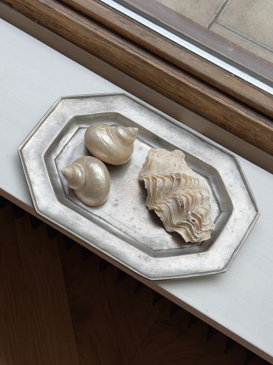 Octagonal Pewter Plate, Late 19th/Early 20th Century