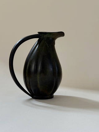 Danish Bronze Vase with Ribbed Form, 1910s