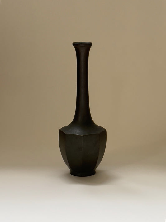 Octagonal Japanese Bronze Vase