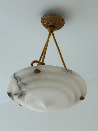 Art Deco Alabaster Ceiling Lamp, 1920s/30s