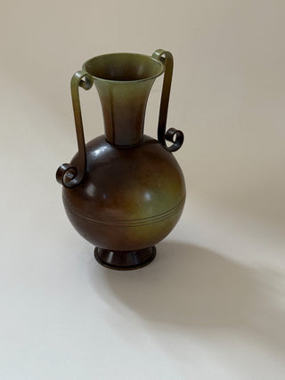 Art Deco Bronze Vase with Handles