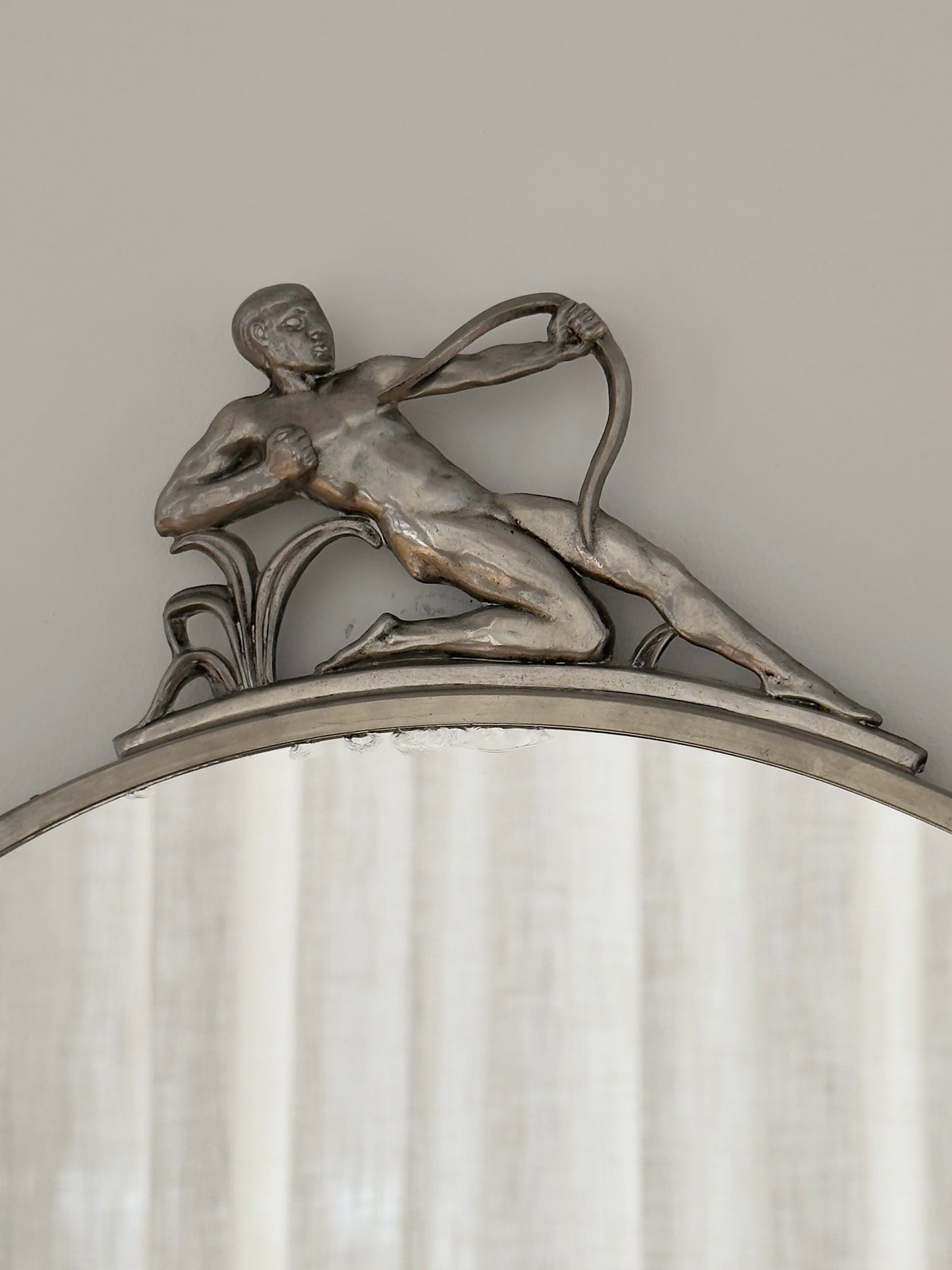 Art Deco Pewter Mirror, 20s/30s