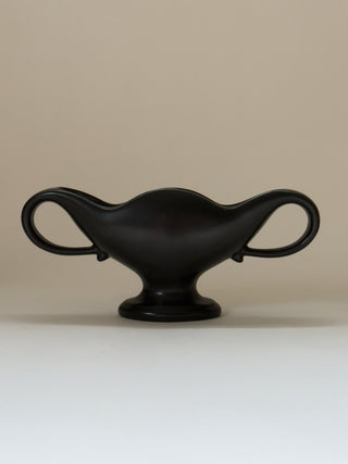 Fulham Pottery Mantle Vase in Black, 1930s