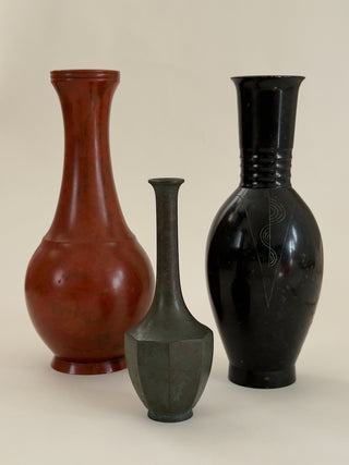Japanese Bronze Vase, Showa Period, 1959