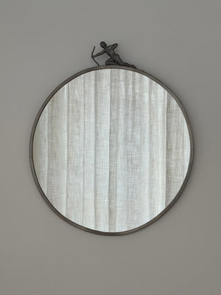 Art Deco Pewter Mirror, 1930s/40s