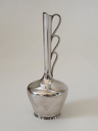 Art Deco Sterling Silver Orchid Vase by Hugo Grühn, 1930s
