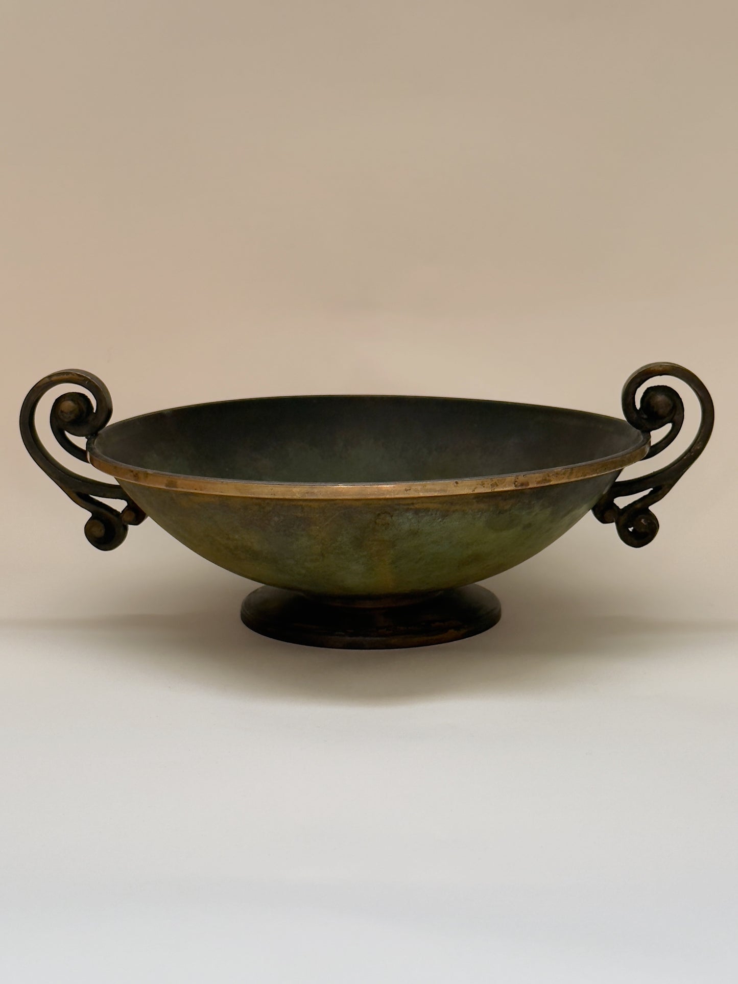 Bronze Bowl with scrolled handles
