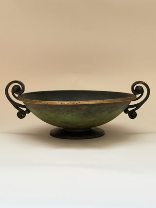 Bronze Bowl with scrolled handles