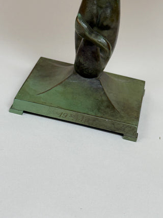 Art Deco Mermaid Bowl in Bronze, Ystad Brons