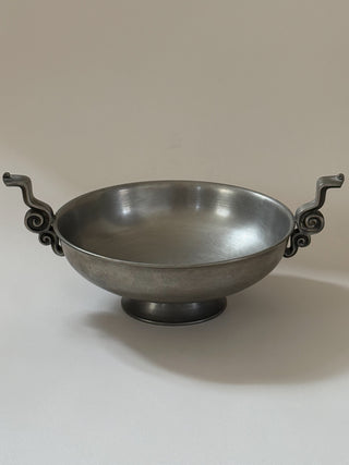 Pewter Bowl with Scroll Handles
Edvin Ollers, 1952